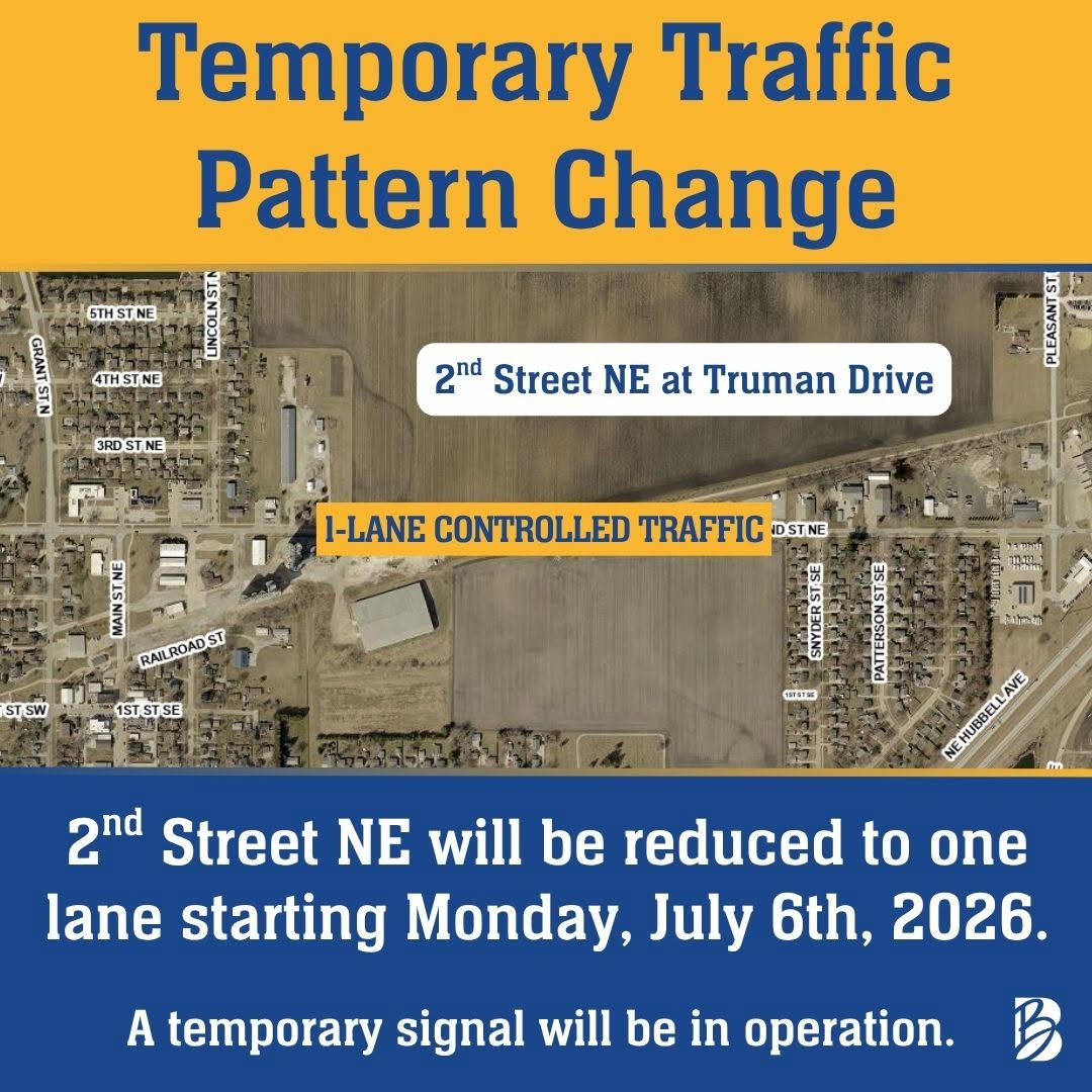 Map showing 2nd Street closure