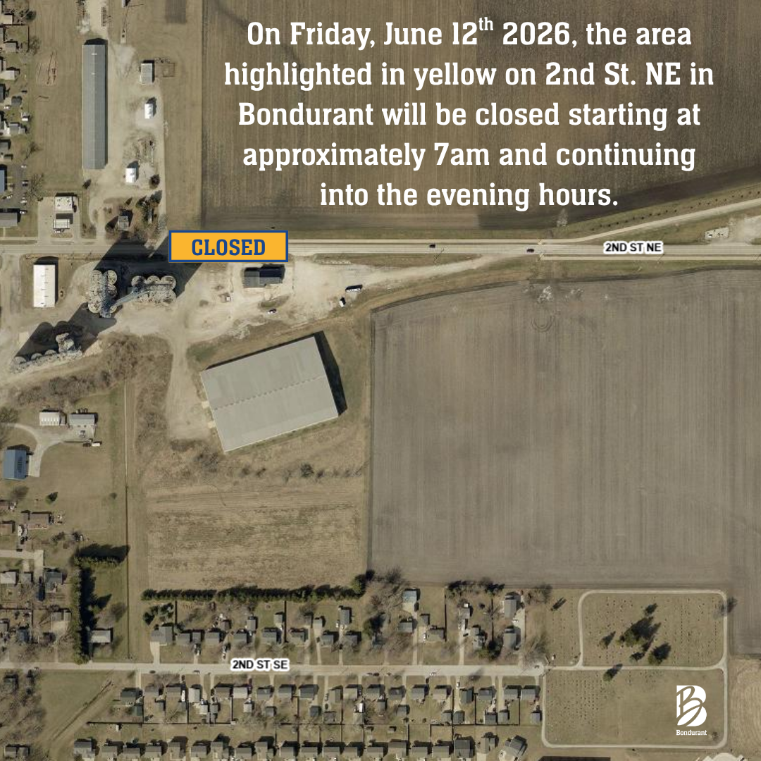 map showingn closure