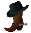 cowboy boot and hat