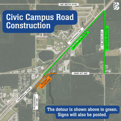 Civic Campus Road Construction Map