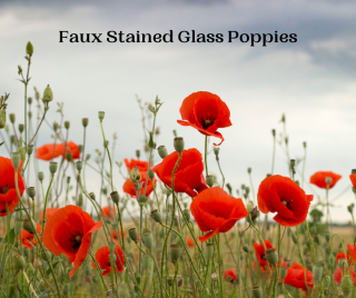 stained glass poppies