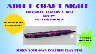 Adult Craft night Thursday January 4 2024 6:00 PM