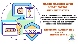 Cybersecurity Workshop Wednesday March 27  5:30 PM Meeting Room A