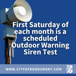 Outdoor Warning Siren Test