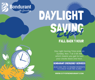 Bondurant Day Light Saving Tips