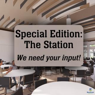 Background rendering of the new Station facility 