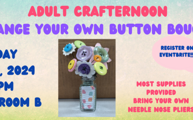 adult crafternoon april 23 1 PM