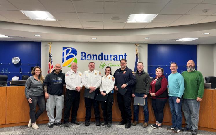 Four Bondurant Individuals Presented with Life Saving Award