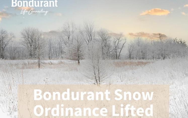 Snow Ordinance Lifted