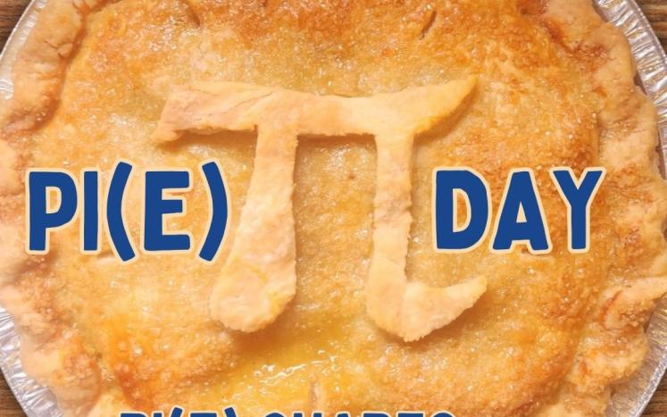 text over photo of pie "Pi(e) Day. Pi(e) Charts & City Budgets"