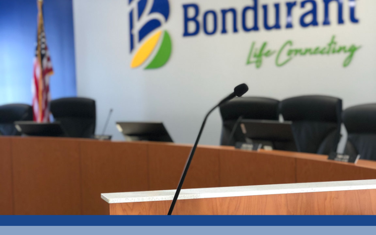 City of Bondurant City Hall with the overlaid text: Notice of Public Hearing